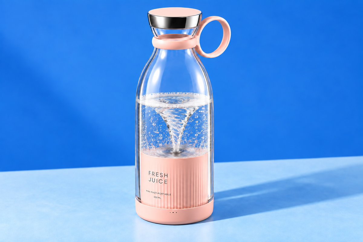 Vue rapprochée des lames et du contenant du blender Yumy.